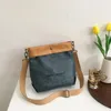 Torby na ramię w stylu vintage papierowy tkanina Crossbody litera retro ekologiczna graficzna graficzna małe żeńskie makijaż słuchawki telefon