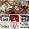 Tapetes de mesa 4pcs Natal Decoração de casa Placemat Xmas Boneco de neve EIK Tree Mat Navidad 2024 Ano Cozinha Jantar Refeição