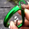 100PCS/Lot Colorful Aluminium Alloy Climbing Buckle Keychain Carabiner Safety Buckle Hook Outdoor Camping Hiking Tools Random 240124