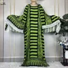 Ethnische Kleidung neueste Sommermode Kurzarm Kleid mit großem Schal 2024 afrikanische Frauen Dashiki gedruckte Baumwolle Maxi Islam lässig locker locker