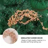 Decorative Flowers Christmas Holly Berries Imitation Decorations Life-like Berry Branches Ornament