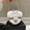 Amor bolsa de maquiagem 16cm mulheres zíper moeda bolsa de luxo bolsa crossbody designer saco de couro diamante treliça bolsa de ombro ouro hardware noite embreagem cartão titular