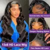 200% Body Wave Wig 134 136 HD Lace Frontal Human Hair Wig 55 Lace Closure Wigs For Women Brazilian Glueless Wigs Wear to Go 240118