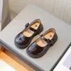 School Girl's Leather Shoes Bowknot Elegant Shallow Kids Mary Janes 23-35 Black Brown Round Toe Comfy Children Autumn Shoe 240119