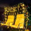 4m x 6M Weihnachtsgirlanden LED String Weihnachtsnetz Lichter Fee Weihnachten Party Garten Hochzeit Dekoration Vorhang Licht