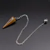 Ожерелья с подвесками, маленькие настоящие хрустальные маятники, шестиугольный маятник из натурального камня для начинающих гадания, Wicca Spritual Pendulo X030