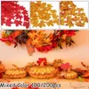 Fleurs décoratives 100-500pcs automne artificiel extérieur automne fausse plante d'arbuste en plastique pour la maison jardin Thanksgiving décor de Noël