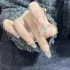 Falska naglar emmabeauty karatälskare medium t handmålad avtagbar återanvändbar högkvalitativ handgjorda tryck på naglar. No.C696