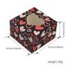 12 Valentines Day themed cute cookies paper boxes party favorites candy gift boxes and windows 240205