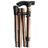 Tandle Portable Easy Folding Walking Stick Justerbar aluminiumlegering Trekking Mountaineering Telescopic Cane Non Slip 240127