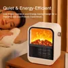 Fireplace Electric Heater Warm Blower Fan Portable Desktop Household Home Heating Stove Radiator Flame Warmer Machine 240130
