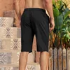 Pantaloncini da uomo Pantaloni casual da uomo con lacci in cotone con tasche grandi Pantaloni da uomo in spandex per atletica leggera Marchio di marca per pantaloncini cargo