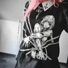 Maglioni da donna che lavorano a maglia maglione con stampa anime carino moda Harajuku pullover da uomo giapponese Kawaii Y2K ragazze streetwear oversize