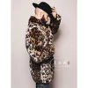 Cappotto in pelliccia da uomo di design con stampa leopardata e colletto con bavero alla moda per coppie H5AI