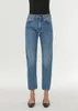 Jeans da donna dal taglio asimmetrico Vintage Straight Ninepoint jeans donna Pantaloni 240201