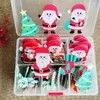 Taart Tools Vrolijke Kerst Decoratie Kerstman Eetbare Kleverige Wafer Rijstpapier Cupcake Topper Verjaardag Bakken Decoreren