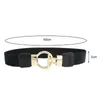 Belts Lady Dress Waist Strap Anti-slip Alloy Buckle Anti-break Solid Color Band Clothes Matching