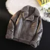 Leather and Fur Integrated Jacket Mens Mink Plush Thickened Work Clothes Couple Motorcycle Clothing Lamb Wool Trendy IRMF