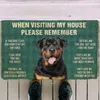 Mattor 3D Kom ihåg Rhodesian Ridgeback Dogs House Rules Doormat Non Slip Door Floor Mats Decor Porch