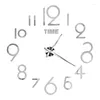 Wall Clocks 3d Clock Mirror Sticker Frameless Diy Home Decor Large Mute Movement Acrylic With Time Mark Art