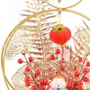 Decorative Flowers Chinese Year Ornaments Desktop Night Light Lighted Artificial Potted Flower For Farmhouse