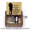 Stampa citazioni d'amore You Are My Sunshine a tema musicale carillon in legno fatto a mano fidanzata moglie regalo di anniversario di compleanno 240118