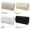 Evening Bags Gold Silver Color Mesh Retro Classic Solid Clutches For Women Party Small Handbags Chain Shoulder Bag Dress