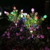 Lumières de jardin menées changeantes multicolores extérieures durables d'arbre de lumière solaire avec Faux pour le Patio