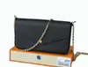 Hochwertige Umhängetasche 3-teilig Multi Felicie Pochette Kettentaschen Damen Herren Diamantmuster Einkaufstasche M61276 Designer-Geldbörse Clutch Emed Schwarze Handtaschen