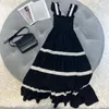 Casual Dresses 2024 Summer Black Long Dress Women Sweet Ball Gown Girl Sexy Spaghetti Strap Sleeveless Ruffles