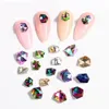 Grand Nail Art déco strass pointu en forme de fond multi-facettes glaçon k9 pierre de verre 3D mode ongle bricolage accessoires 240202