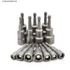 1 st 6mm-19mm Impact Socket Magnetic Nut Skruvmejsel 1/4 Hex Nyckeluppsättning Bitadapter för Power Drills Drivers-kit