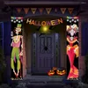 Decorazione per feste Giorno messicano dei morti Portico Segno Halloween Appeso Tenda per porta Banner Decorazione per segni di benvenuto per la casa