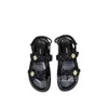 Slide designer sandalo Chanele tacchi scarpe sandali a prua casual donna estate casual romana spessa sandali a bottone a fiore aperto