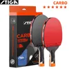 Stiga Carbo 6 Star Table Tennis Racket 52 Carbon Ping Pong Paddel For Advanced Fast Attack Båda sido Non-Sticky Rumber 240131