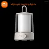 الفوانيس المحمولة Xiaomi Mijia Camping Light Light مصباح خيمة قابل لإعادة الشحن لتصميم مزدوج منفصل العمل في الهواء الطلق مع التطبيق