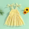 Girl Dresses CitgeeSummer Kids Sling Sleeveless Off Shoulder Tulle Floral Casual Party Street Princess Dress Clothes