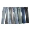 UNIZERA 2023 Зимний продукт, женские модные и повседневные универсальные широкие джинсы со средней талией, длинные джинсы в пол, 240129