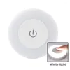 Nattlampor mini LED -beröringssensor USB laddningsbar magnetisk bas vägg bärbar rund dimning sovrum kök lampa