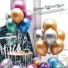 Decorazione del partito 5 pz 18 pollici Palloncini cromati Metallico Elio Globos Compleanno Decorazione Palla gigante per catene di palloncini Matrimonio nuziale lucido