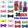 Hårtillbehör 10/30 st Candy Color Baby Small Bow Clips Safety Ribbon Pins Barrettes Barn Girls Children Hairpin