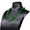 Halsband Echte Natürliche Grüne Jade Perlen Halskette Frauen Mode Charms Schmuck Echte Chinesische Jade Stein Zubehör Edlen Schmuck