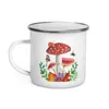 Tasses Champignon Abeille Escargot Baies Émail Camping Tasse 350 ml Campeur Enfants Cadeau D'anniversaire