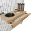 Autres fournitures d'oiseaux Alimentation Couverts Cage Suspendue Perroquet Bol d'eau Facile à nettoyer Boîte pour animaux de compagnie en acier inoxydable avec transporteur