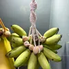 Armazenamento de cozinha simples banana rack suporte manter fresco para frutas pendurado titular corda cabide gancho exibição