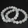 Pietre preziose sciolte Perline rotonde in pietra di luna grigio chiaro naturale 10,3 mm-10,5 mm per la realizzazione di braccialetti fai-da-te