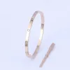 Armband designer smycken för kvinnor klassisk skruv titan stål armband guldpläterad aldrig bleknar icke-allergikold/silver/rosaguld