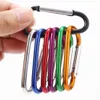 100PCS/Lot Colorful Aluminium Alloy Climbing Buckle Keychain Carabiner Safety Buckle Hook Outdoor Camping Hiking Tools Random 240124