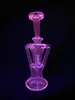 Cachimbo de água artesanal colorido com uv rosa 14mm, reciclagem conjunta e coletor de cinzas, bom estilo para fumar, bem-vindo ao pedido