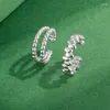 Rücken Ohrringe TrustDavis Echt 925 Sterling Silber Persönlichkeit Geometrie Clip Für Frauen Tochter Geburtstag Party Geschenk Schmuck DS4387